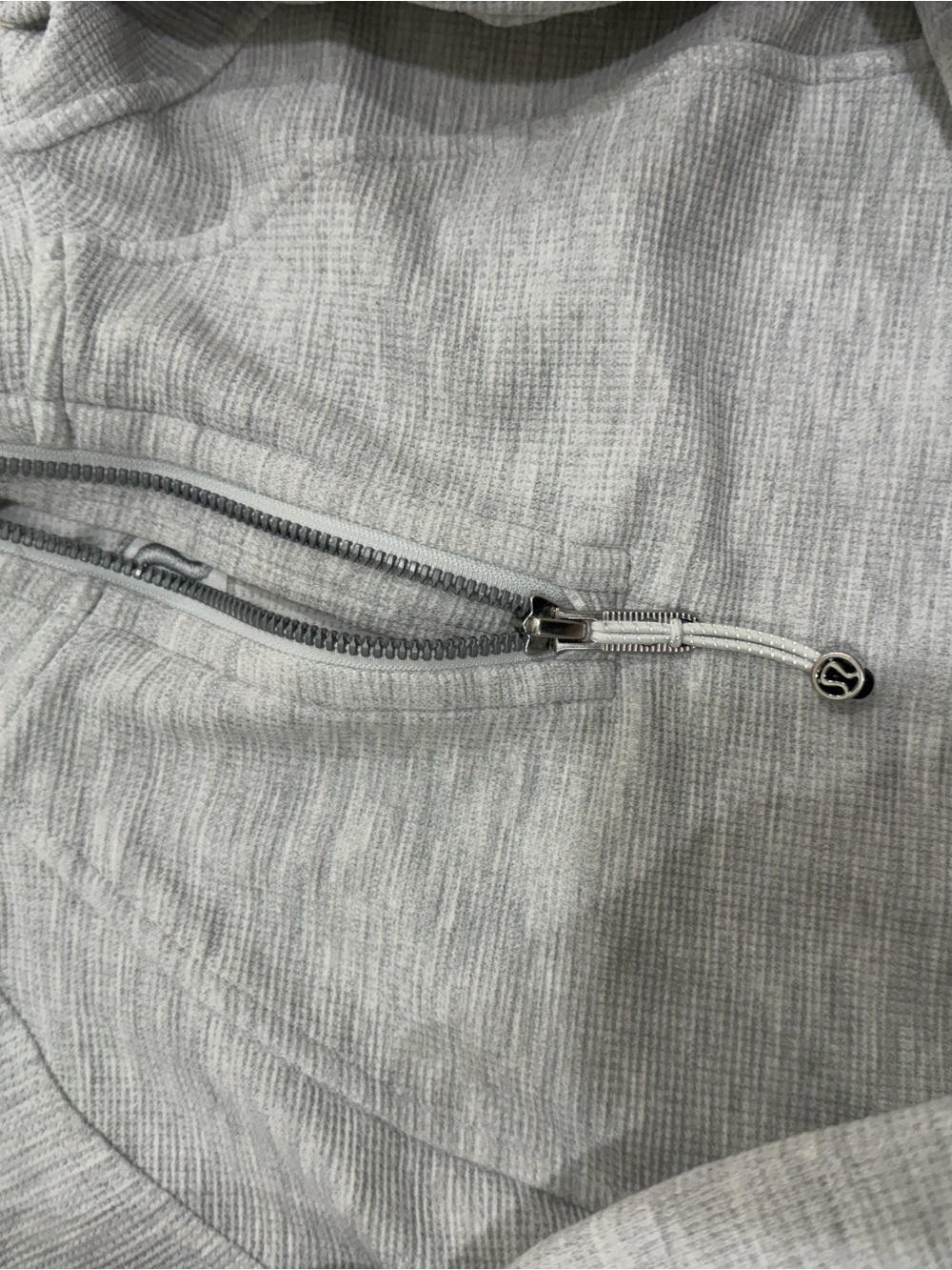 Lululemon heathered gray scuba waffle half zip XS/S - Picture 2 of 4